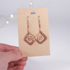 Spiral earrings - copper
