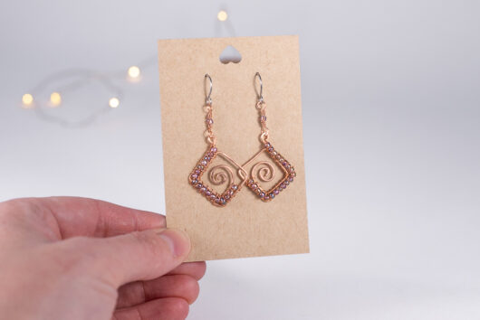 Spiral earrings - copper