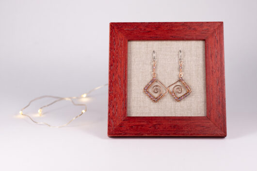 Spiral earrings - copper - Image 3