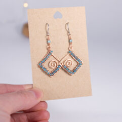 Spiral earrings - copper