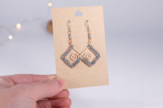 Spiral earrings - copper