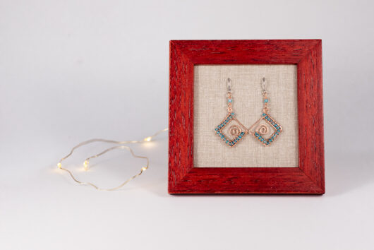 Spiral earrings - copper - Image 3