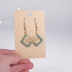 Spiral earrings - brass