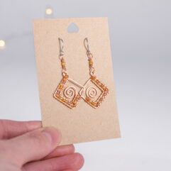 Spiral earrings - copper