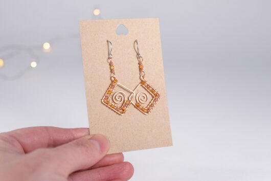 Spiral earrings - copper