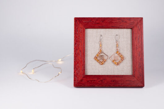 Spiral earrings - copper - Image 3