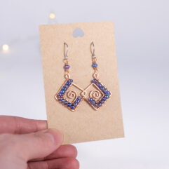 Spiral earrings - copper