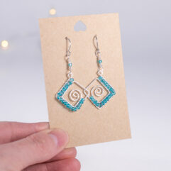 Spiral earrings - silver-plated copper