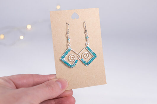 Spiral earrings - silver-plated copper