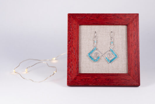 Spiral earrings - silver-plated copper - Image 3