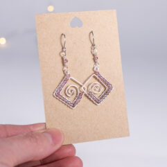 Spiral earrings - silver-plated copper
