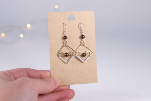 Earrings - brass