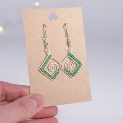 Spiral earrings - silver-plated copper