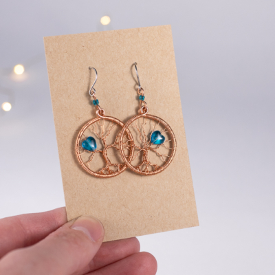 Tree of life earrings – copper