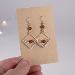 Earrings - brass