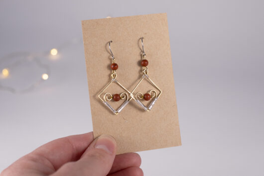 Earrings - brass