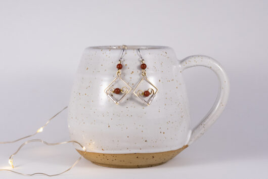 Earrings - brass - Image 2