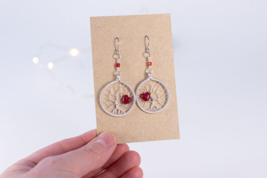 Tree of life earrings - silver-plated copper