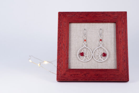 Tree of life earrings - silver-plated copper - Image 3