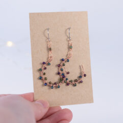 Round earrings - copper