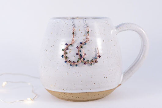 Round earrings - copper - Image 2