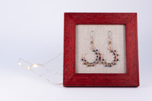 Round earrings - copper - Image 3