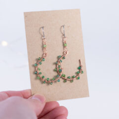 Round earrings - copper