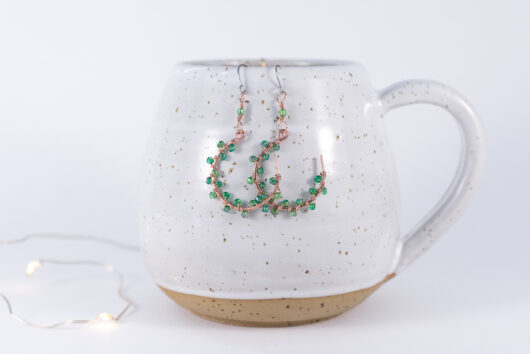 Round earrings - copper - Image 2