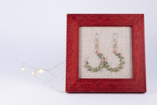 Round earrings - copper - Image 3