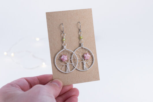 Tree of life earrings - silver-plated copper