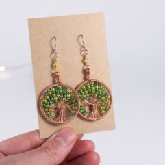 Tree of life earrings - copper