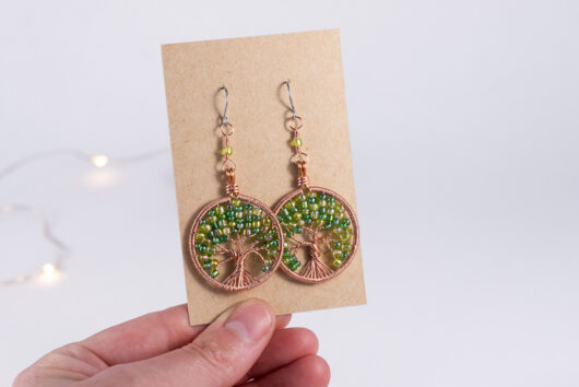 Tree of life earrings - copper