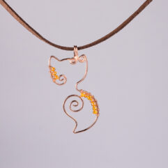 Fox pendant - copper