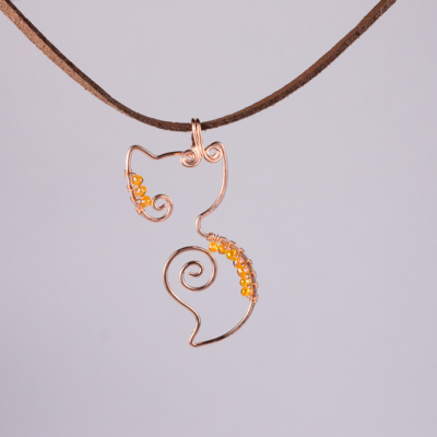 Fox pendant – copper