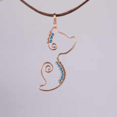 Fox pendant - copper