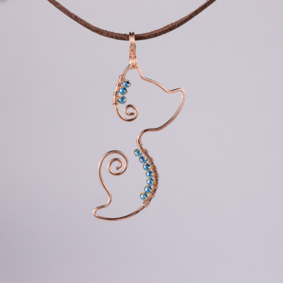 Fox pendant – copper