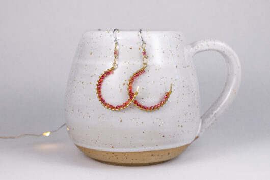 Round earrings - brass - Image 2