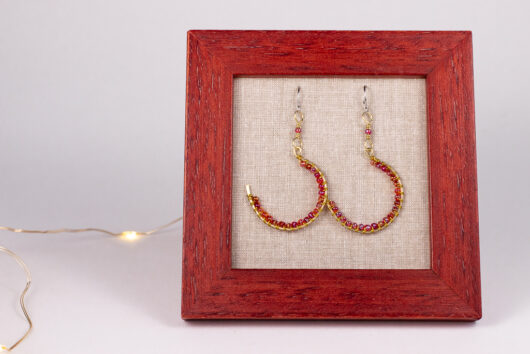 Round earrings - brass - Image 3