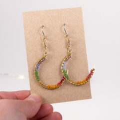 Round earrings - brass
