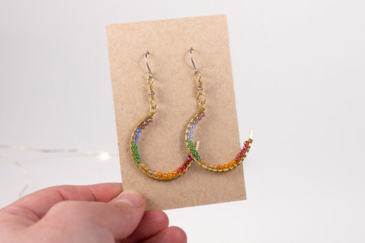 Round earrings - brass