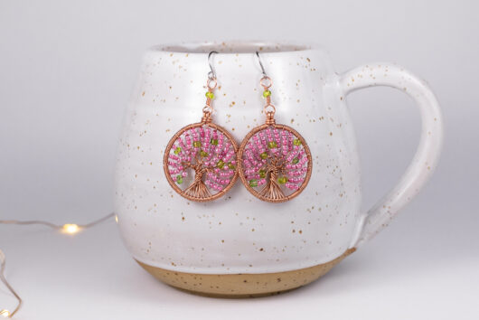 Tree of life earrings - copper - Image 2