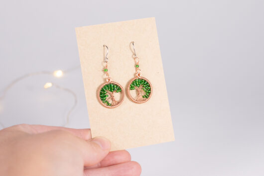Tree of life earrings - copper