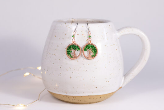 Tree of life earrings - copper - Image 2
