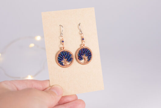 Tree of life earrings - copper
