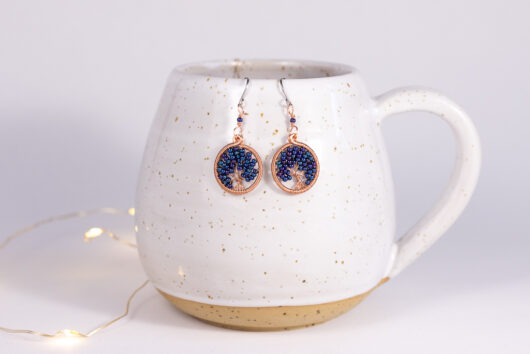 Tree of life earrings - copper - Image 2