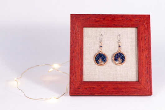 Tree of life earrings - copper - Image 3