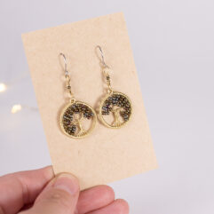 Tree of life earrings - brass