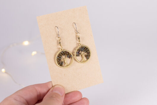 Tree of life earrings - brass